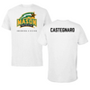 George Mason University Swimming & Diving White Mason Performance Tee - Ian Castegnaro