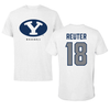 Brigham Young University Baseball White Performance Tee - #18 Collin Reuter