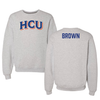 Houston Christian University TF and XC Gray Crewneck - Zyyare Brown