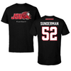 Jacksonville State University Football Black JSU Performance Tee - #52 Maddox Sunderman