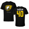 Centre College Football Black Performance Tee - #40 Isaiah Sadler