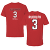 Jacksonville State University Football Red Performance Long Sleeve - #3 Flip Rudolph