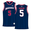 Metropolitan State University of Denver Navy Basketball Jersey - #5 Ryan Maslow