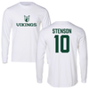 Portland State University Volleyball White Performance Long Sleeve - #10 Sydney Stenson