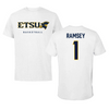 East Tennessee State University Basketball White Performance Tee - #1 Lyndie Ramsey