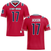 Stony Brook University Red Football Jersey - #17 Jaidan Jackson