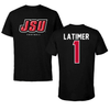 Jacksonville State University Football Black Block Performance Tee - #1 Geimere Latimer