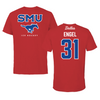 Southern Methodist University Ice Hockey Red Performance Tee - #31 Andrew Engel