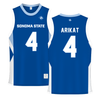 Sonoma State University Blue Seawolves Basketball Jersey - #4 Sheriene Arikat