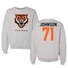 Idaho State University Football Gray Crewneck - #71 Messiah Johnson