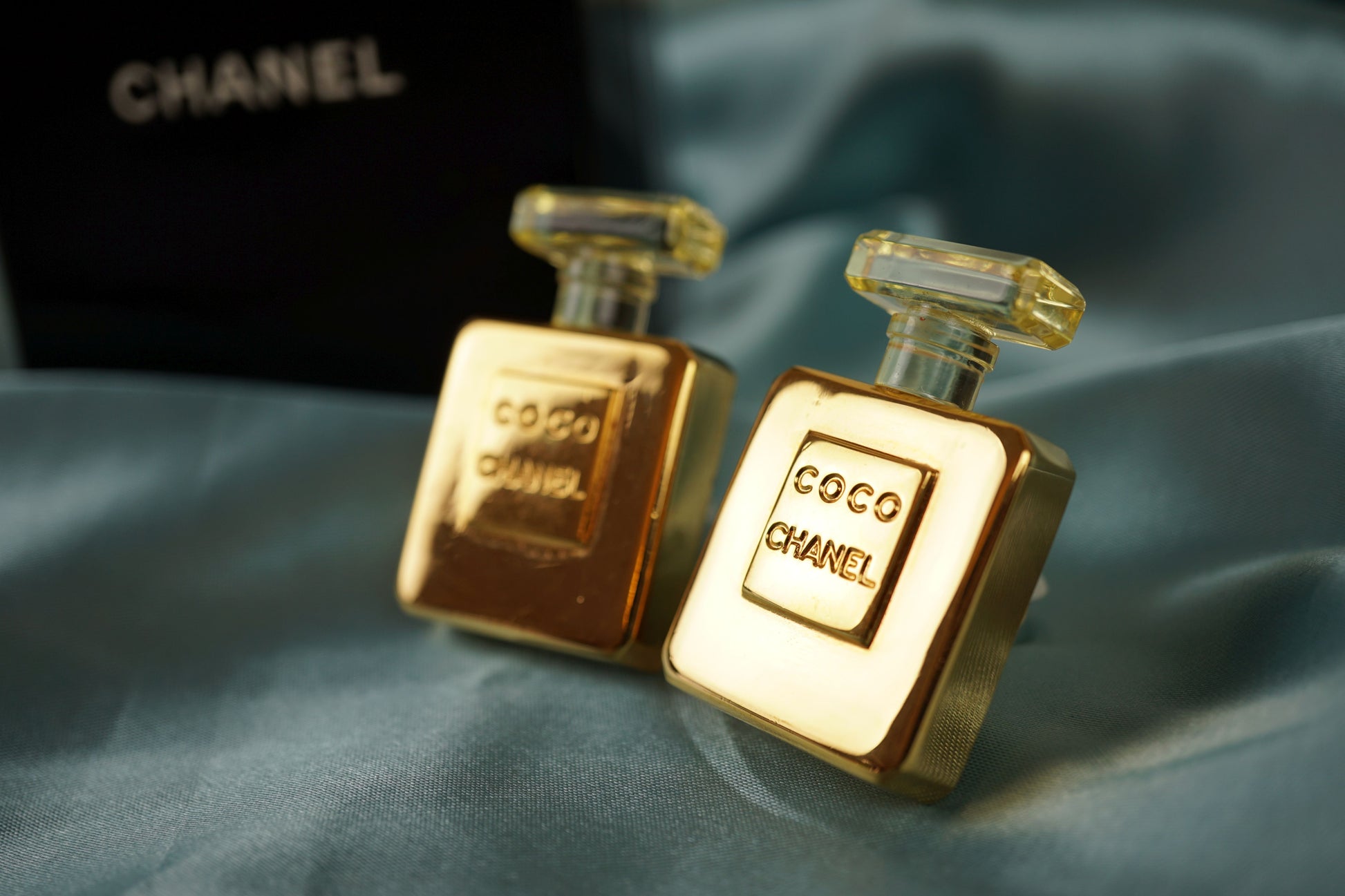 Vintage Chanel  Perfume Bottle Earrings 24k GHW - Collectable piece –  BelovedLux
