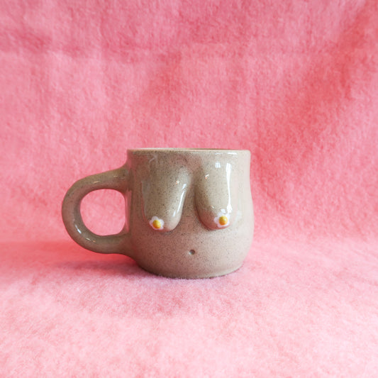 Go with the flow boob mug - medium sized boob mug