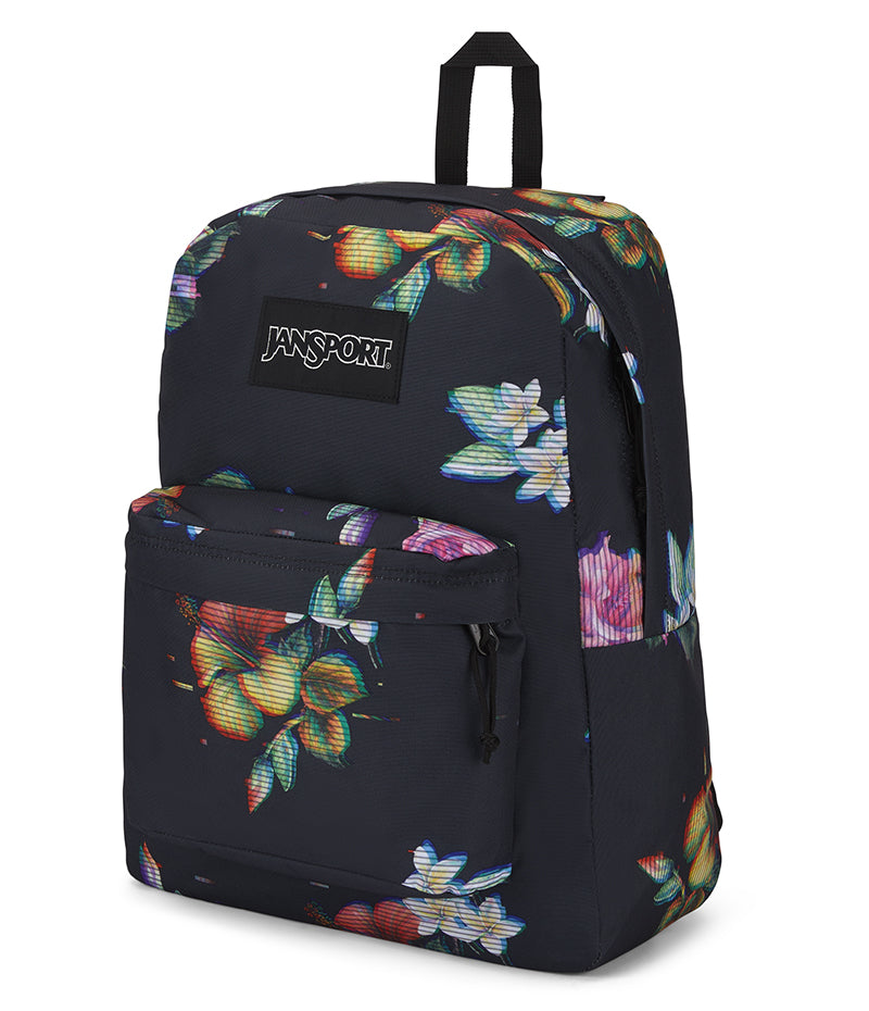 Jansport Superbreak Backpack Floral Glitch Black – spixal