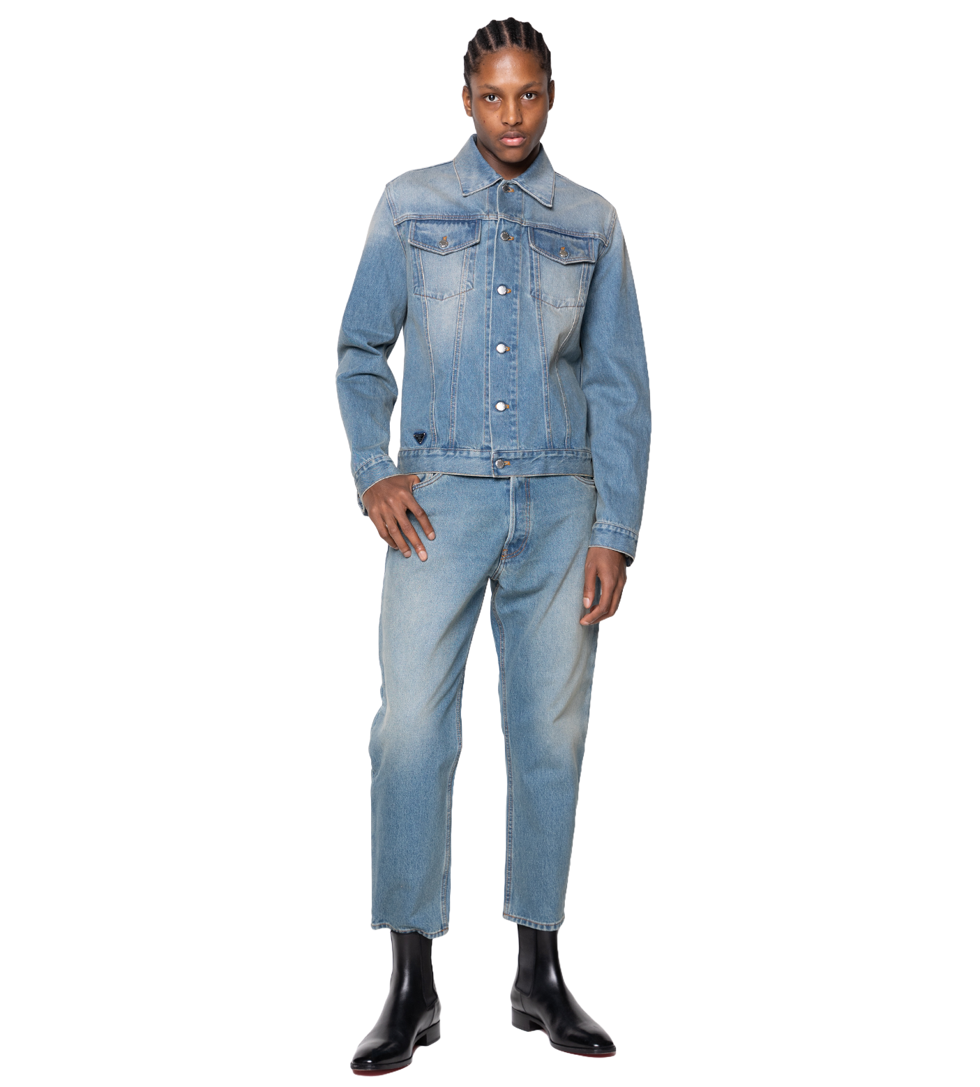 Prada | Denim Blouson Jacket Light Blue – FOUR Amsterdam