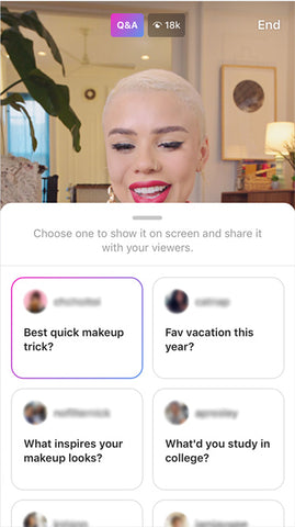 Faire apparaître les commentaires sur votre Live Instagram