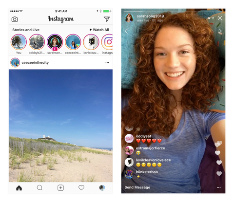 Share Live video to Instagram Stories