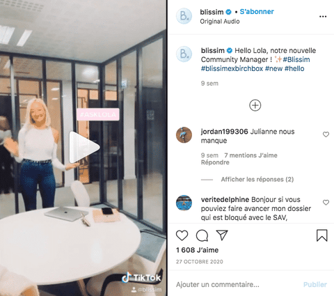 Se présenter avec un réel Instagram