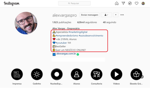 biografia instagram prontas