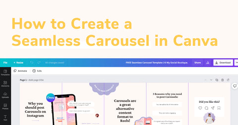 Create Instagram carrousel with Canva
