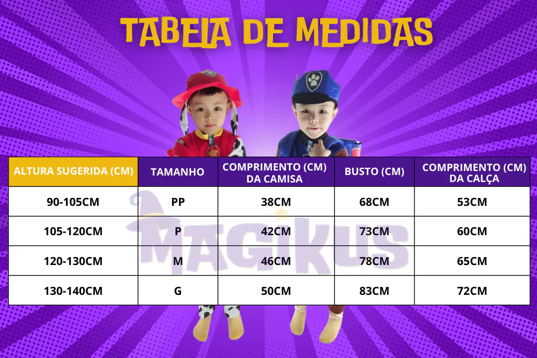 Fantasia Infantil Patrulha Canina
