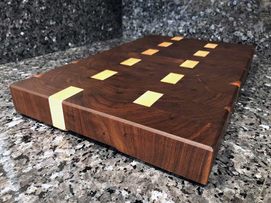 Black Walnut and Tiger Maple Charcuterie Board (24x12) – Shape of Yew