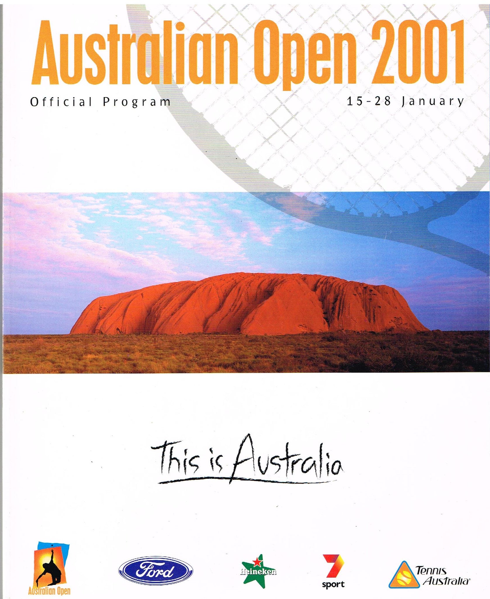 sovende respektfuld Robe 2001 Australian Open Program – Tennis Gallery Wimbledon