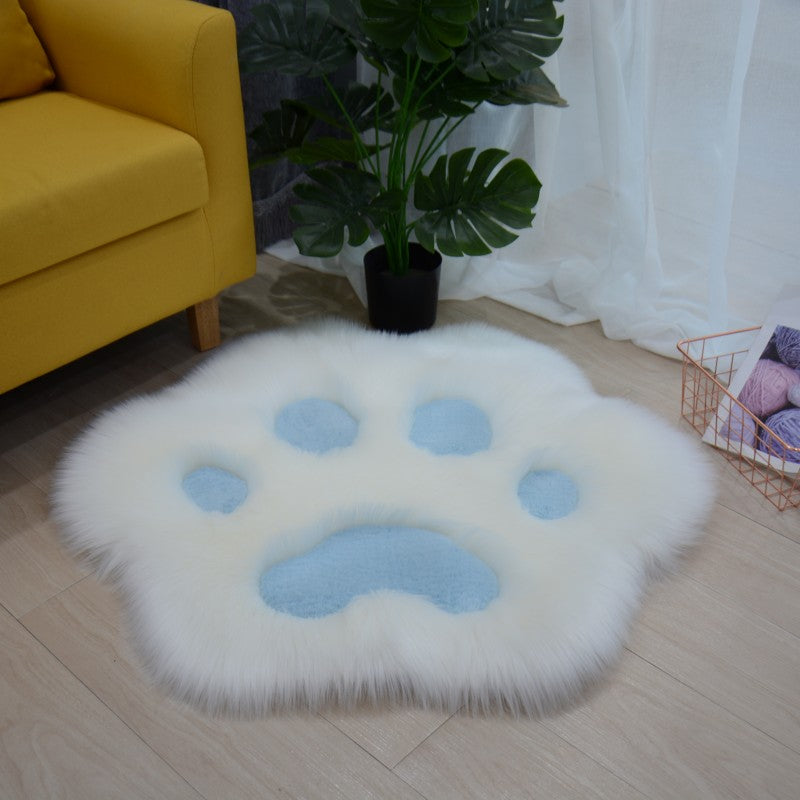 Cat's Paw Shape Plush Carpet