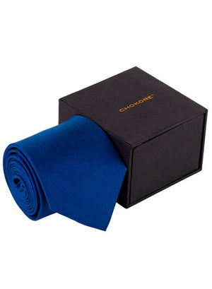 Chokore Blue Silk Tie - Solid line