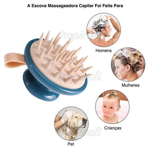 A Escova Massageadora Capilar foi Feita para Todos os Tipos de Cabelo: Loja Tropicali