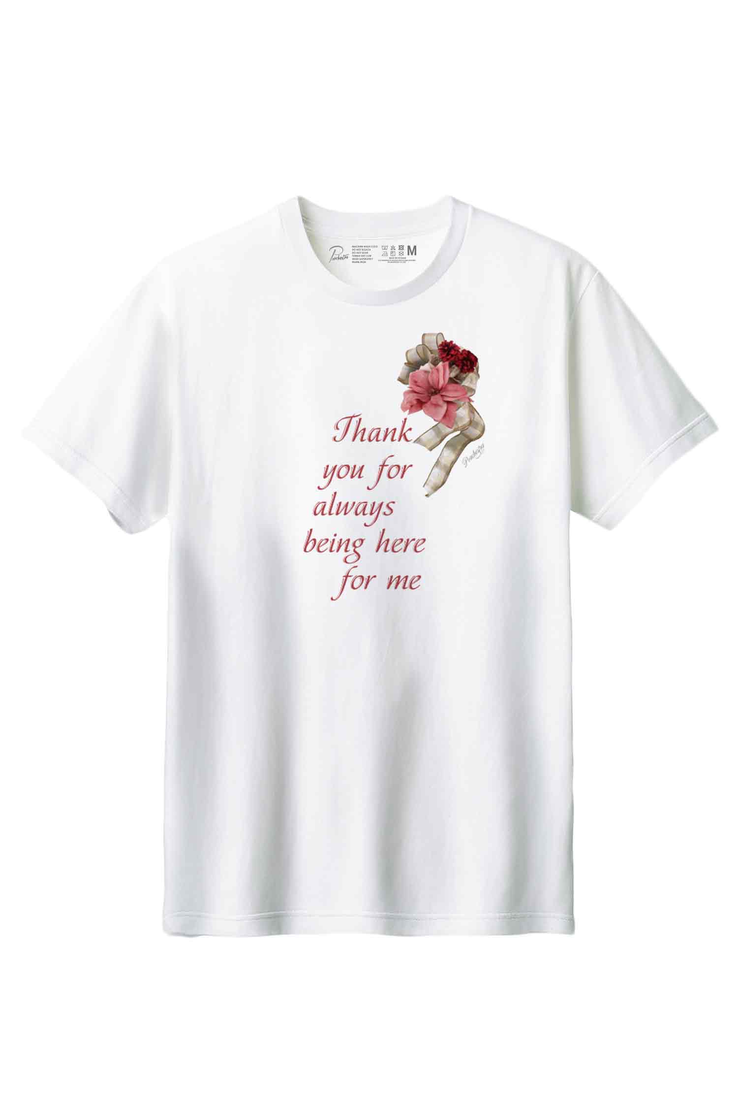 【PORCHESTRA】大人の魅力を引き出す花束Tシャツ！/チューリップと一筆書きの女性Tシャツ -Tulip and One Line Woman  Tee/cotton 100%/size:XS-XXL