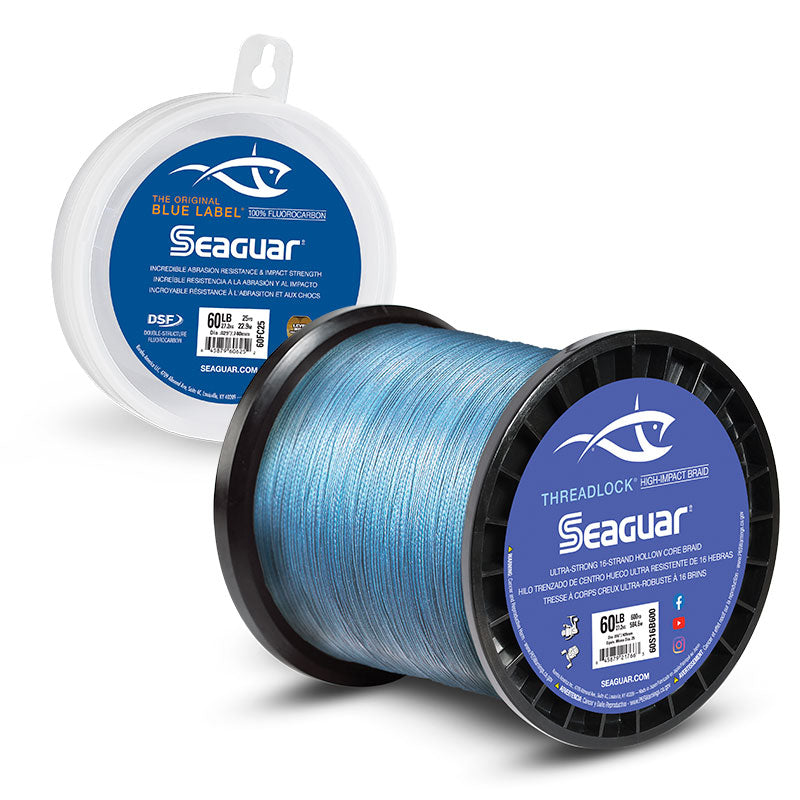 Seaguar Threadlock Braided Fishing Line, Hi-Vis White, 130-Pound