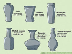 Various shares of Chinese vases