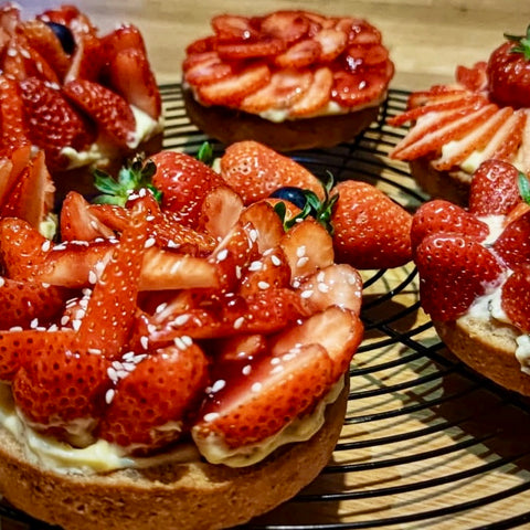 Tarte fraises et amandes