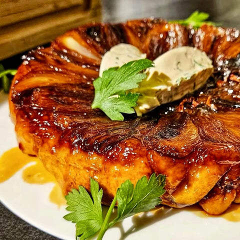 Tarte tatin aux échalotes