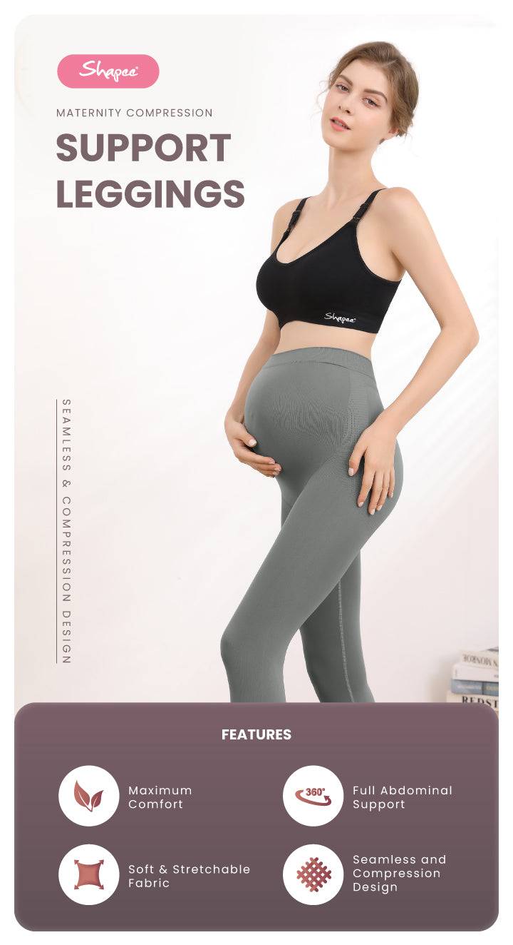 Maternity Compression Support Leggings for pregnancy comfort0