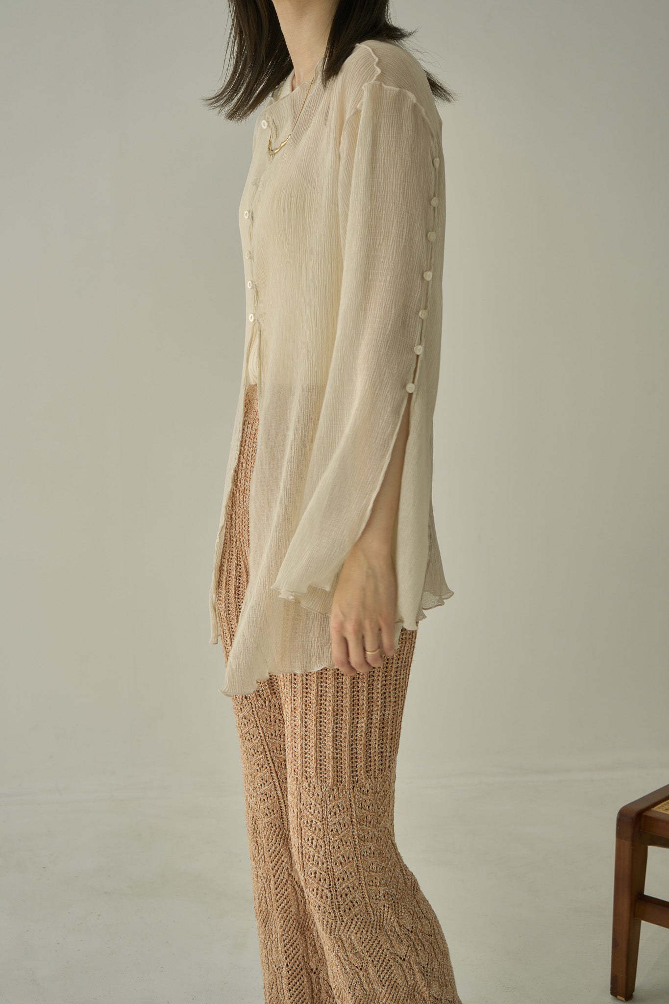 出産祝い button slit Eaphi sheer ivory tops その他 - www.conewago.com