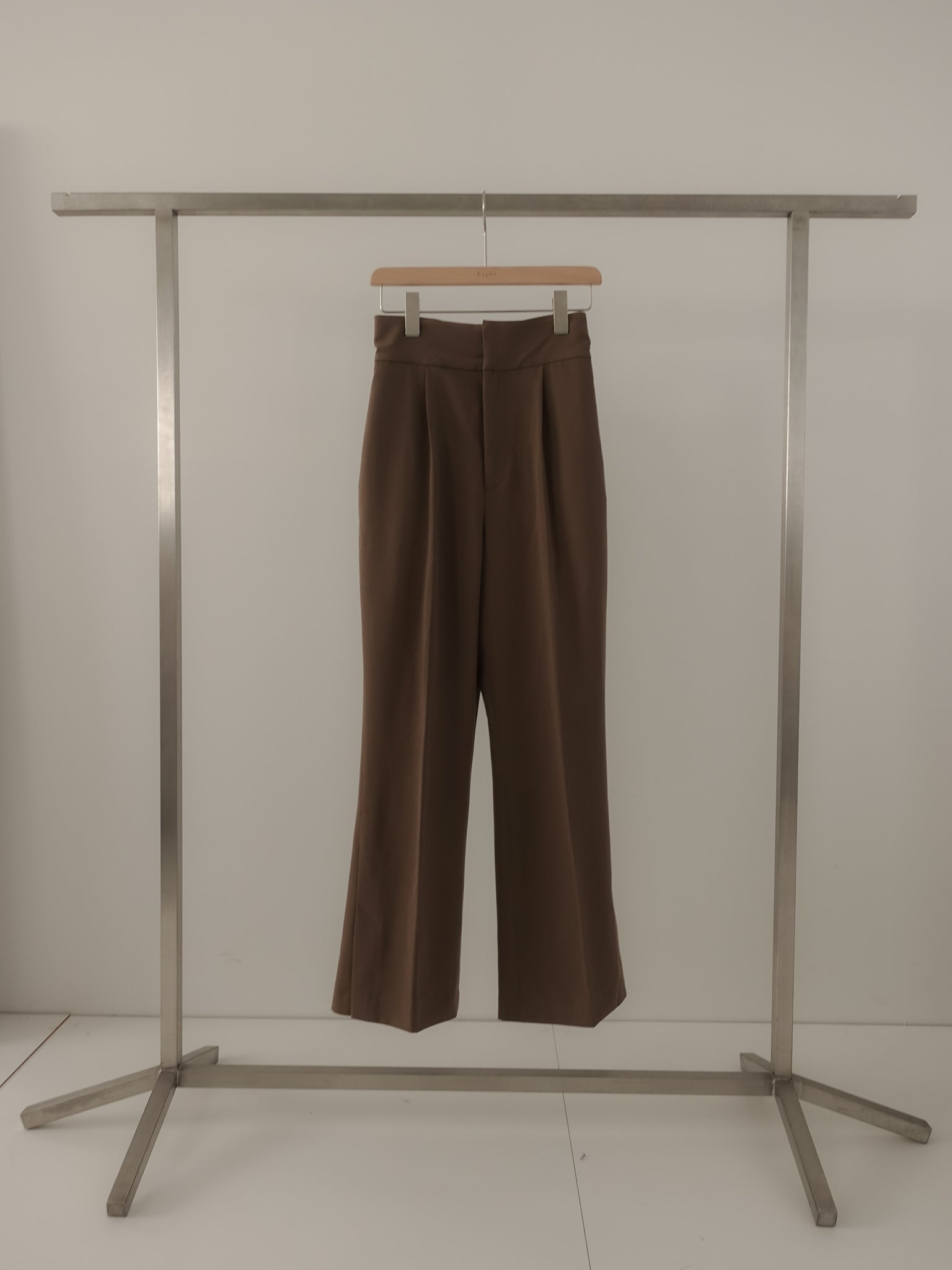 Eaphi】basic high-waist slit pants-