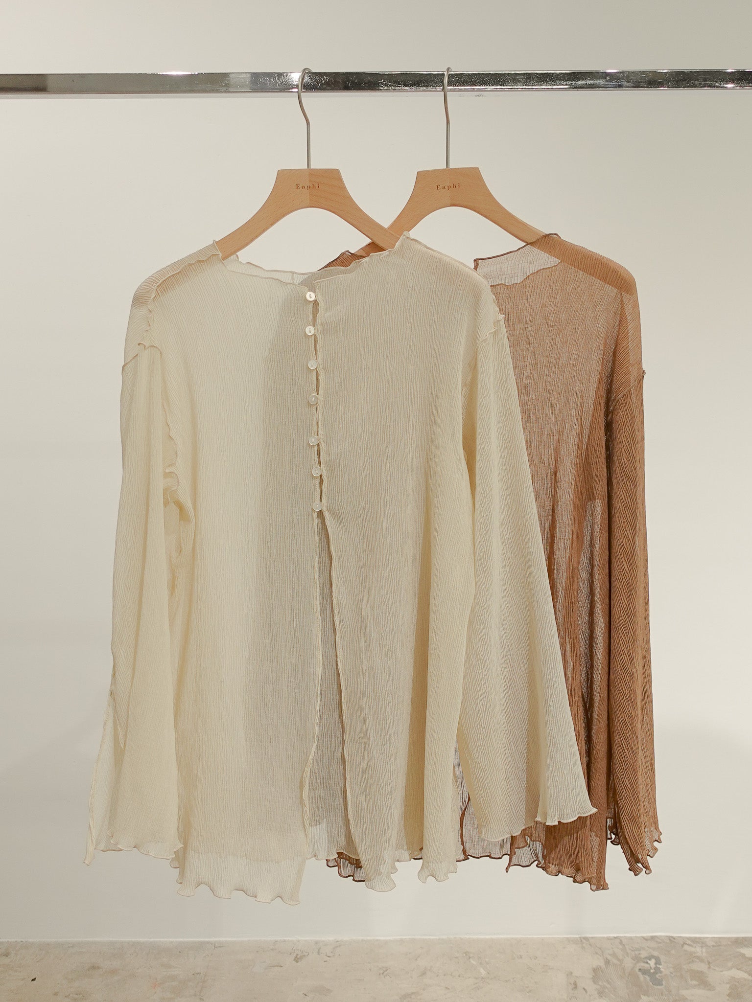 出産祝い button slit Eaphi sheer ivory tops その他 - www.conewago.com