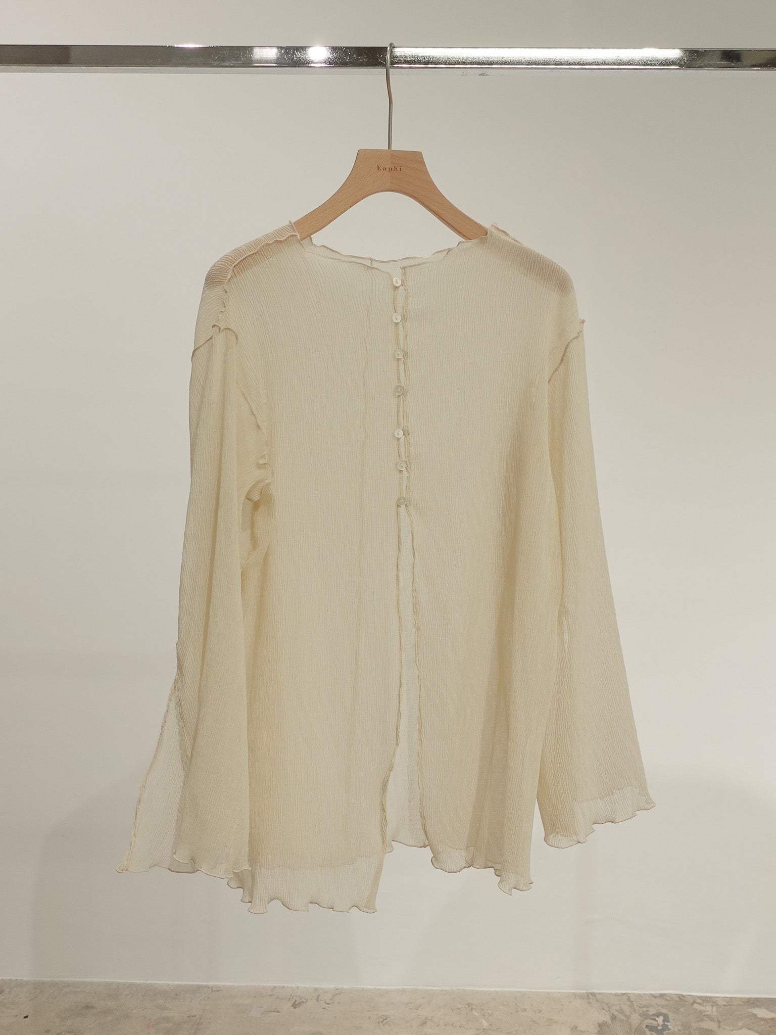 出産祝い button slit Eaphi sheer ivory tops その他 - www.conewago.com