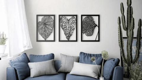 Inricate Leaf Details Metal Wall Art