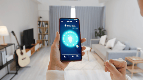 Phone Smart Home Lighting Living Room