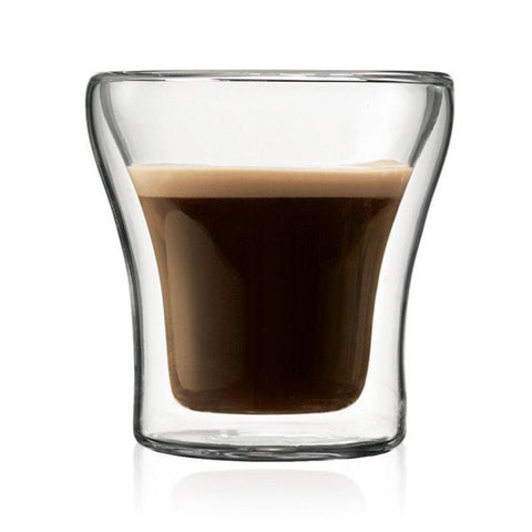 Double walled glass espresso 100ml s/2