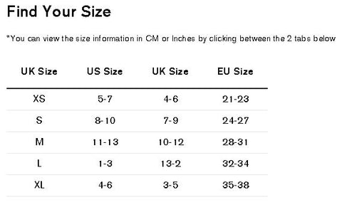 hunter boot sock size chart