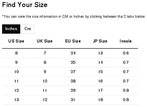 hunter boot size chart