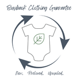 “Buyback Clothing Guarantee” in 3 steps?  Step 1:  Buy new clothing from The Mini Branch  Step 2: Return the clothing with no time-limit to The Mini Branch for a store credit or cash (see pricing breakdown below) Step 3:  Use the store credit or cash