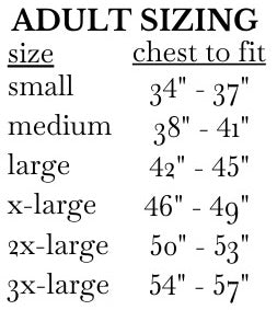 Adult Sizing Chart