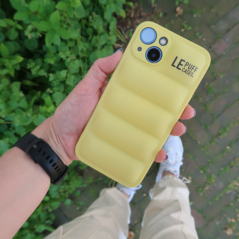 Puffer Case hoesje Geel