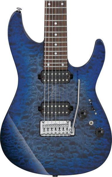 Đàn Guitar Điện 7-dây Premium Ibanez AZ427P2QM màu Twilight Blue Burst