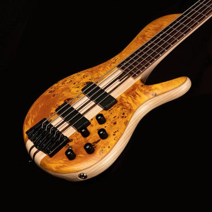Đàn Guitar Bass 5-dây Cort A5 Plus SC có mặt trên bằng gỗ Poplar Burl trên thân đàn gỗ Ash