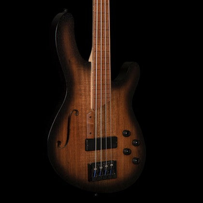 Đàn Guitar Bass 4-dây Cort B4FL MHPZ có mặt đàn gỗ Ovangkol trên thân đàn gỗ Mahogany và có khoang lỗ f